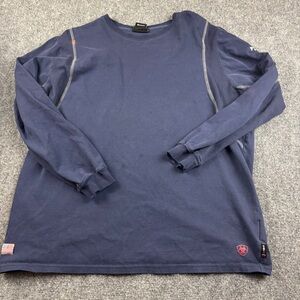 ARIAT FR Work Men’s Blue Long Sleeve Crew Shirt size: XL